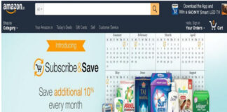Subscribe and Save programme launched by Amazon