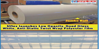 Uflex launches low opacity, good gloss white, anti-static twist wrap polyester film for confectionery industry