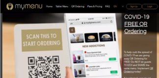 Digital menu company ‘My Menu’ gives away QR ordering to contain the spread of COVID-19