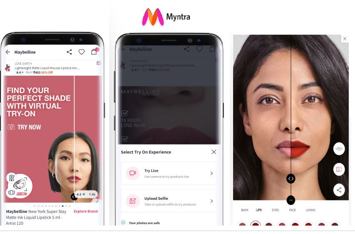 Myntra Beauty Virtual Try On